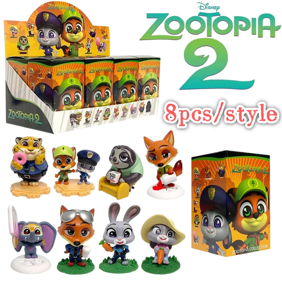 

Disney Zootopia слепая коробка аниме фигурки Ник Джуди периферийные статуя куклы настольное украшение дети день рождения сюрприз игрушки подарки