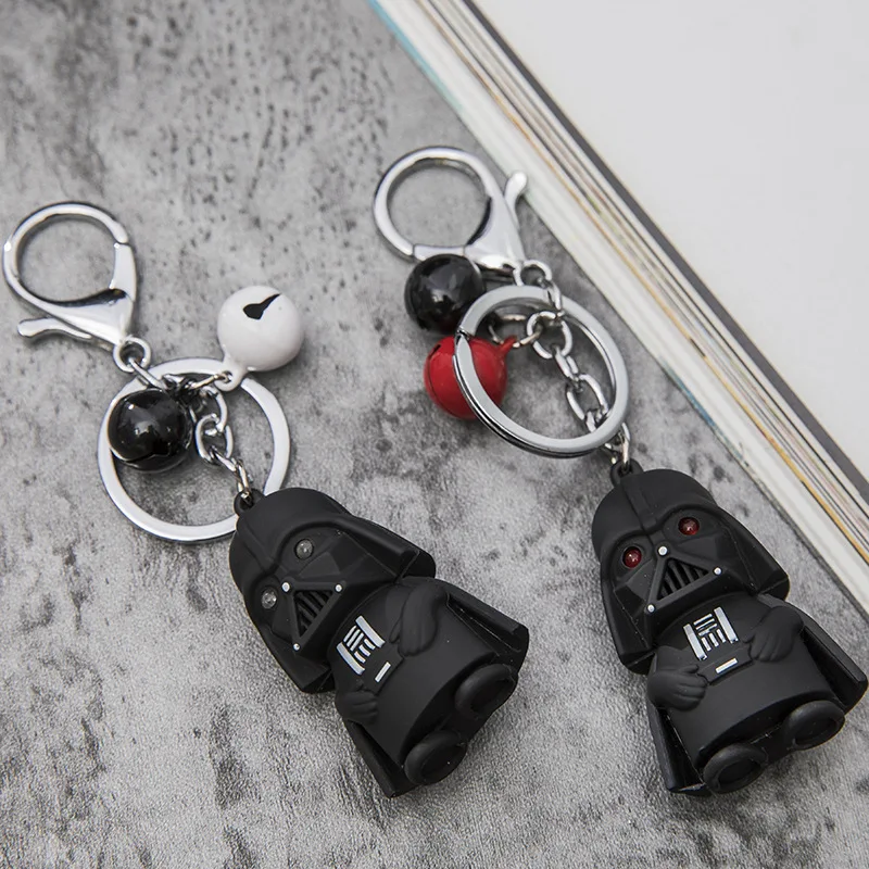 5cm Darth Vader Anime Figure Cartoon LED Light-emitting Sound Keychain Action Figure Anime Collectible Model Birthday Gift Toys