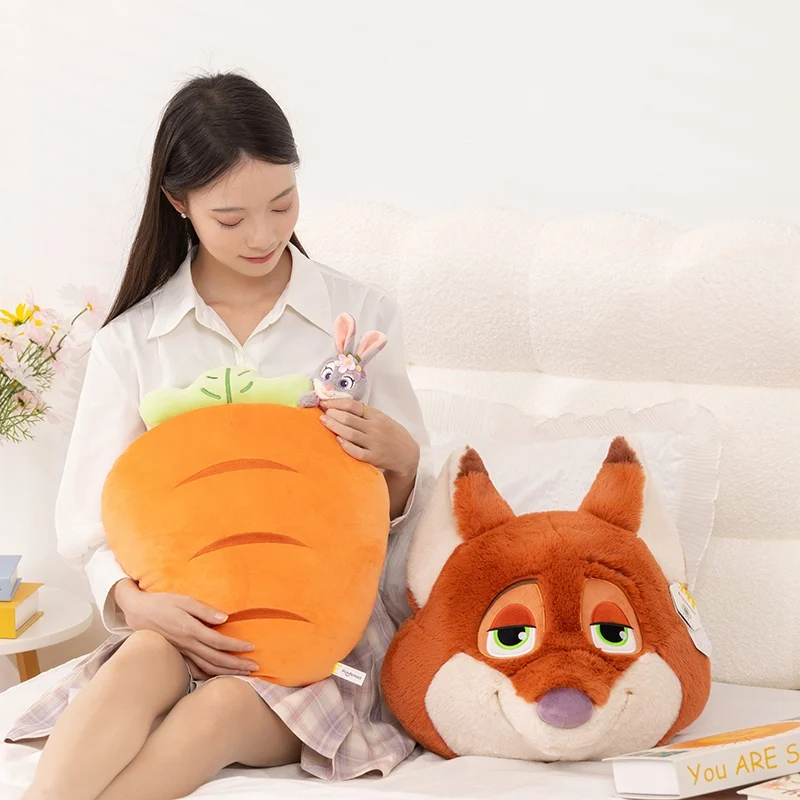 Disney Zootopia peluche Judy Hopps juguete Nick Wilde muñeca garra almohada de Hockey sobre hielo cojín regalo para niños