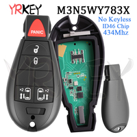Remote Key Fob for Dodge Caliber Journey For Chrysler 300C Voyager 2008-2010 For Jeep Grand Cherokee 434Mhz ID46 Chip M3N5WY783X