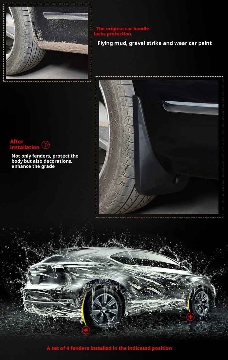 Guardabarros aptos para HONDA Accord 2023 guardabarros neumáticos accesorios a prueba de salpicaduras protectores de ruedas 4ps