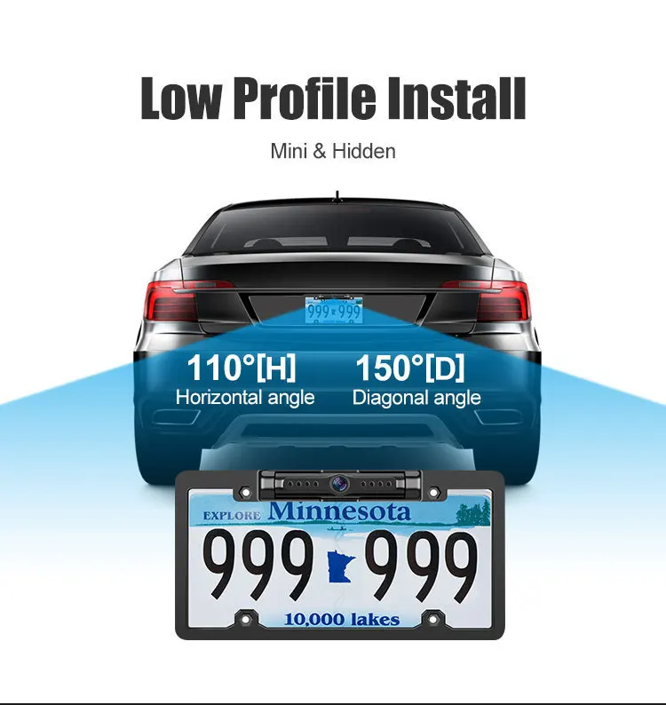 5 Inch Color Monitor 2.4Ghz Wireless  Car Rear-View Camera 12-24V Reverse Back Car Screen