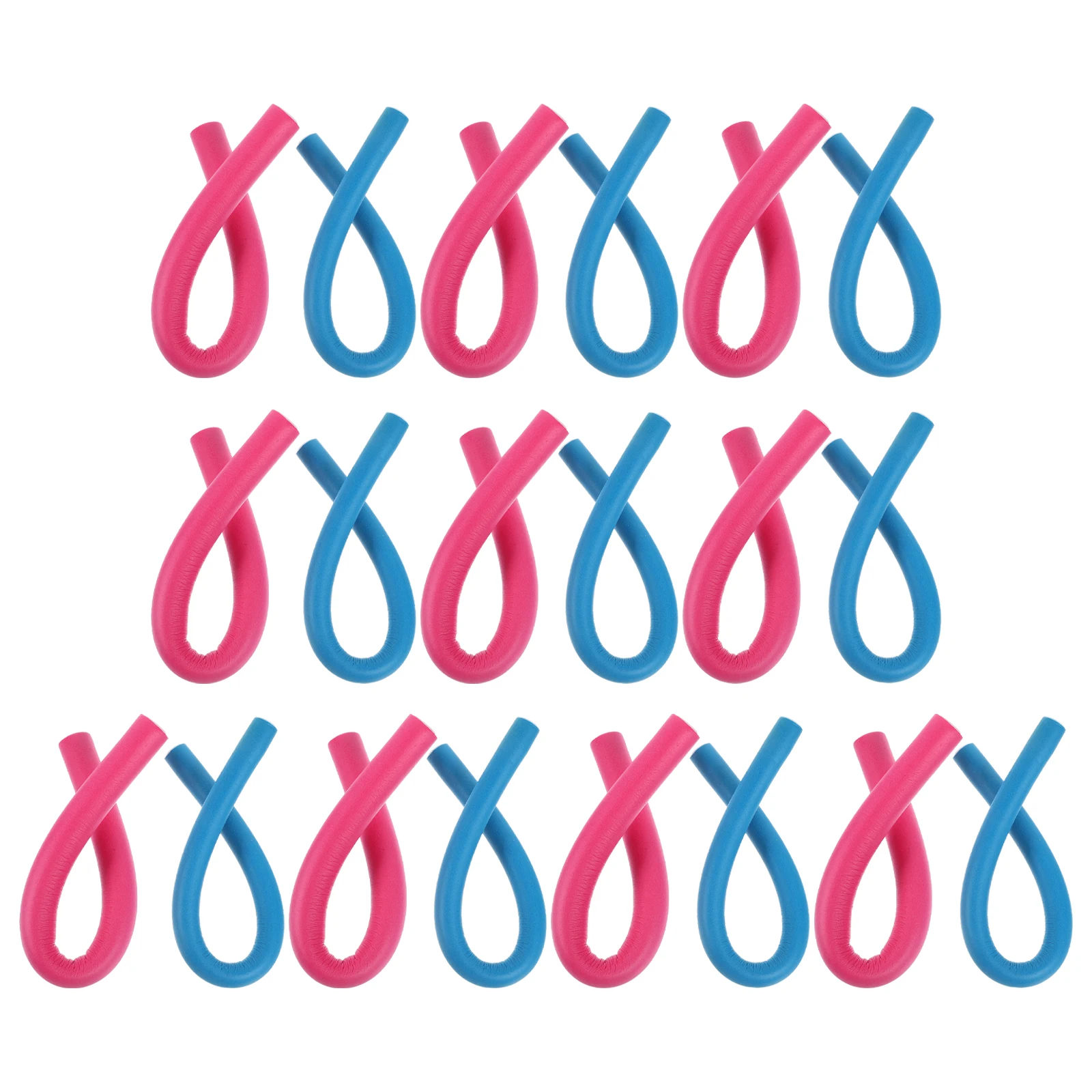 

20pcs 2 Packs Hair Curlers 1.2cm 1.4cm R om Color Heatless Curls Rollers for Long Medium Hair Styling Tool No Heat