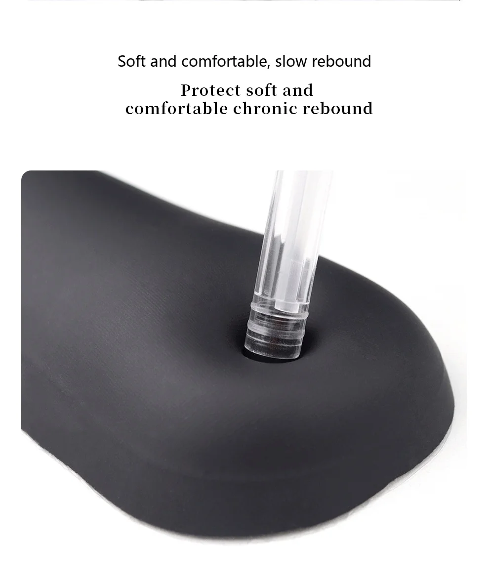 Leder-Silikon-Handgelenkauflage für Mauspad, 5 Farben, ergonomische rutschfeste Schreibtischunterlage für Büro und Gaming – Detail 2