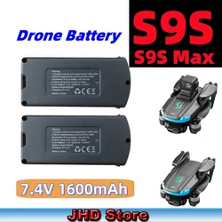 JHD Bateria Drone S9S Max Mini Drone Battery 7.4V 1600MAh LS-S9S Bateria do oryginalnej baterii do drona S9S MAX Hurtownia