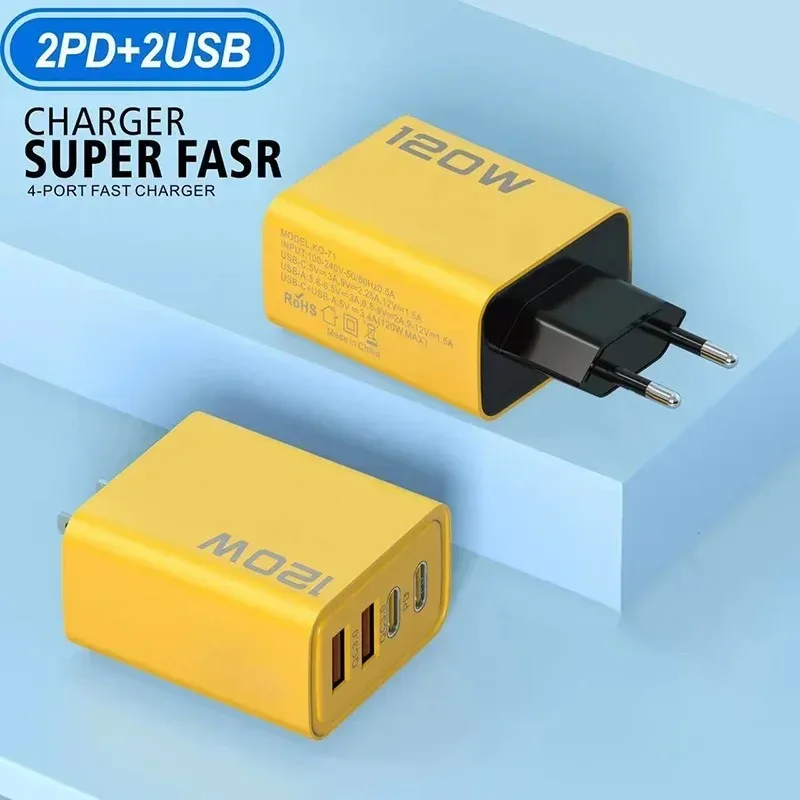 샤오미 고속 충전 USB 충전기, 아이폰, 화웨이, 삼성, 샤오미, 120W PD, QC3.0, USB C 타입, 휴대폰 충전기