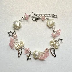 Pink blossom bracelet cute fairy girl jewelry y2k