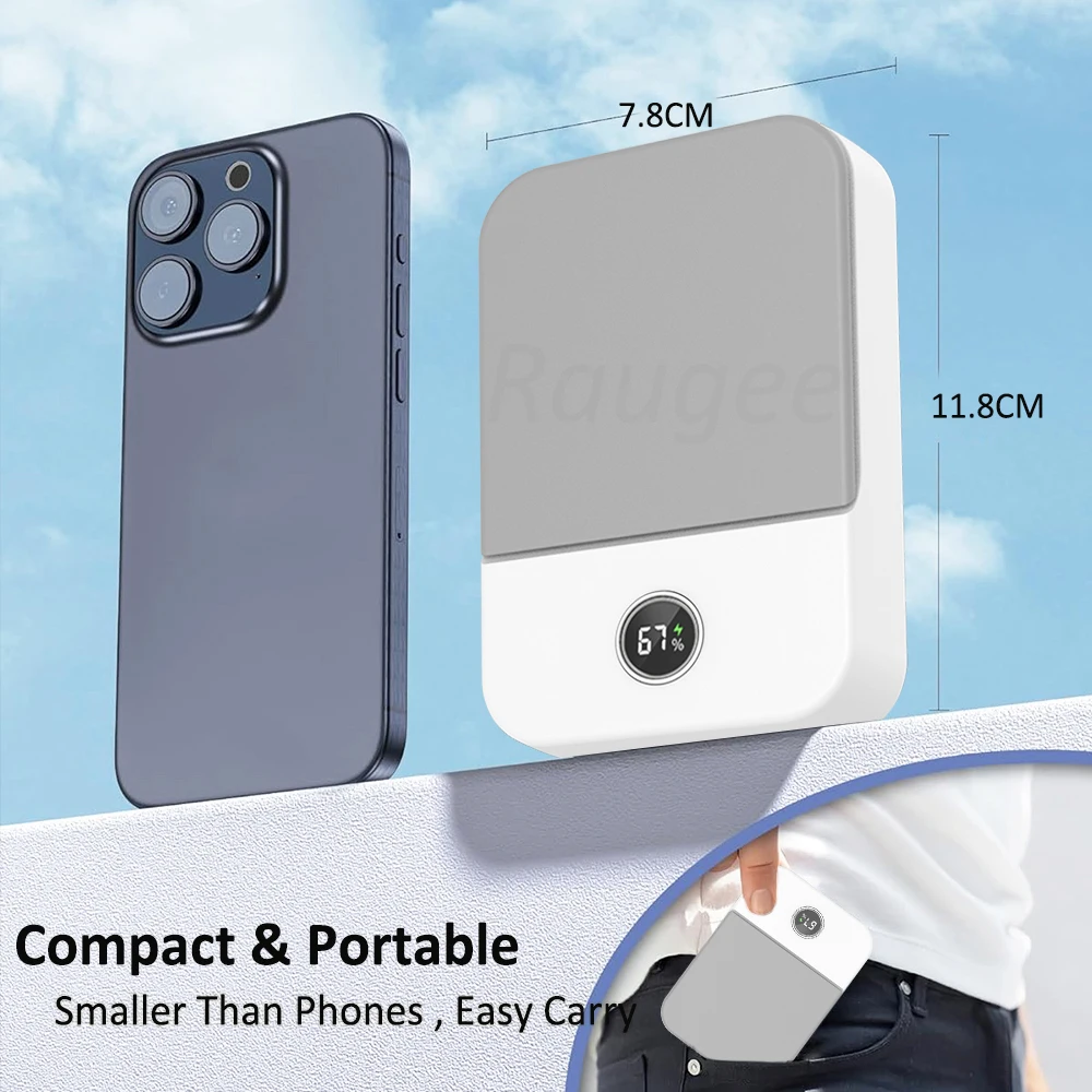 Portable Waist Fan Hanging Neck Fan Mini USB Rechargeable Portable Waist Clip Fan for Outdoor Sports Working Travel Small Fan image 6