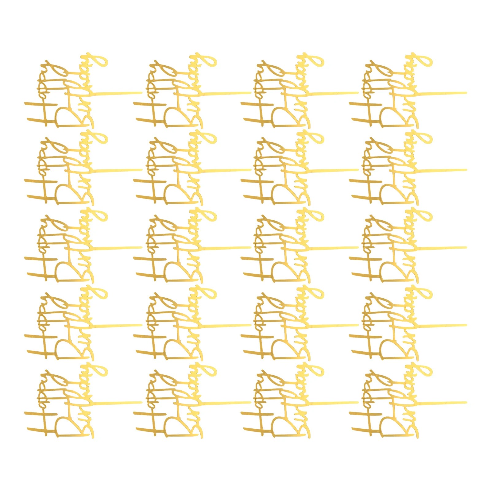 

20 Pcs Topper Birthday Cake Insert Toppers for Decorations Table Bride Ornament
