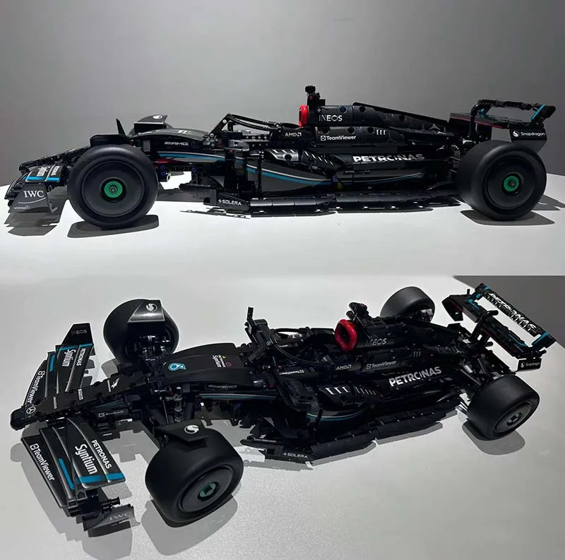 F1 W14 1:8 1642 قطعة اللبنات التقنية تجميع السيارات أداء اللبنات سوبر سباق السيارات نموذج لعب لصبي هدية