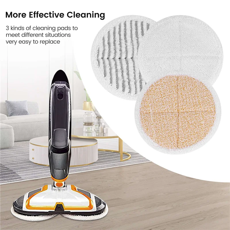 M02K-6 pacote mop almofada de limpeza kit almofadas substituição para bissell spinwave 2039a 2124