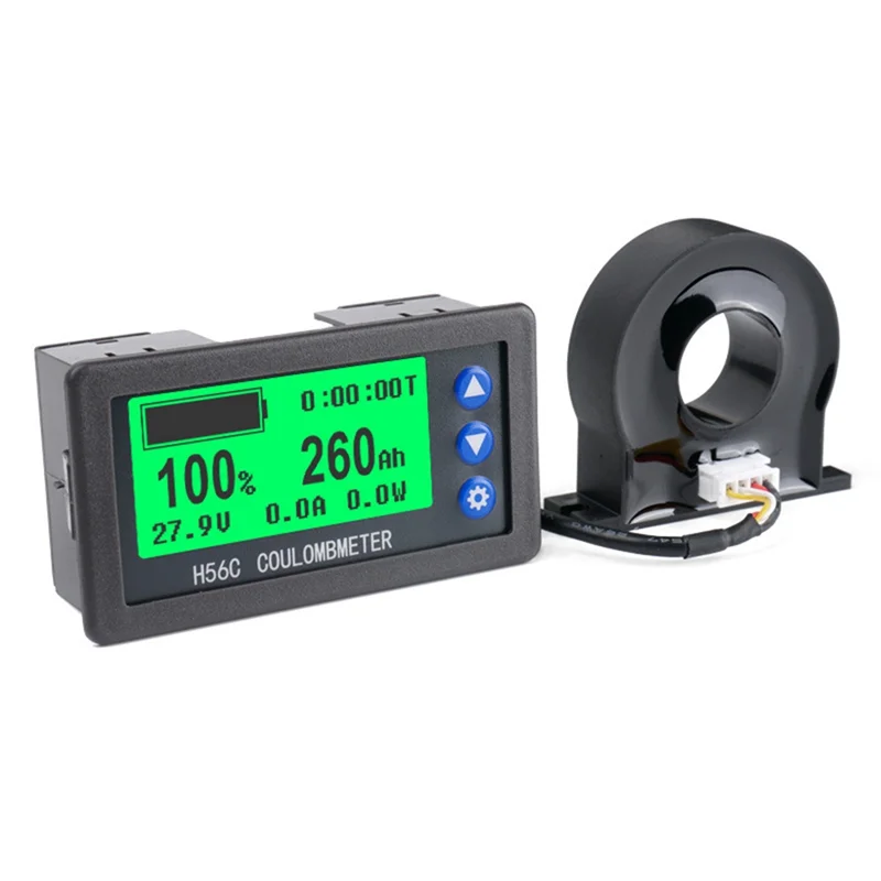 SQPP-Hall Effect Coulomb Meter، DC9-100V شاشة LCD رقمية، 50A الجهد واختبار التيار الكهربائي، مؤشر الفولتميتر