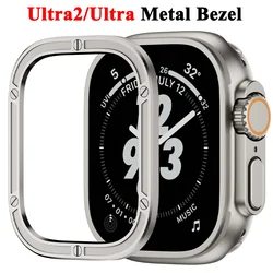 316L Stainless Steel Bezel For Apple Watch 49mm Ultra2 Protector Accessories For iWatch Ultra 49mm Metal Bump No Glass Film