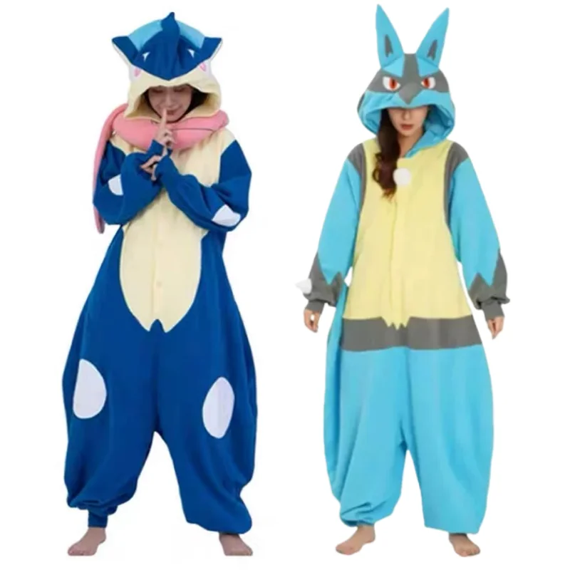 

Greninja комбинезон кигуруми Лукарио пижамы для взрослых косплей костюм унисекс аниме пижамы Хэллоуин Рождественский костюм пижамы игрушки подарок