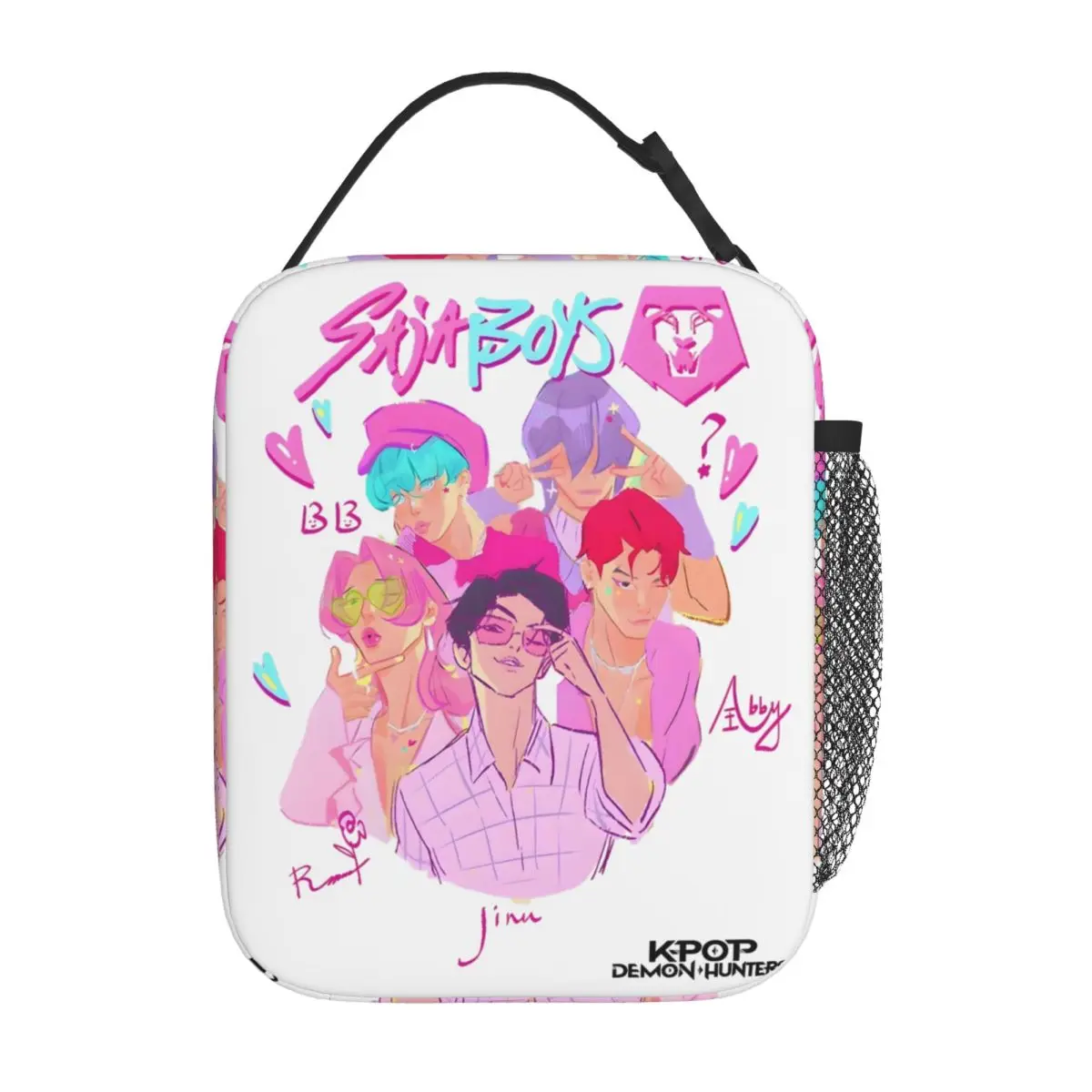 

Saja Boys Kpop Demon Hunters Insulated Lunch Bag Leakproof Reusable Cooler Bag Tote Lunch Box Office Picnic Girl Boy
