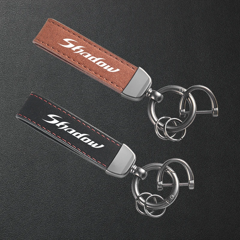 

For Honda Shadow VT600 VT750 VT1100 VT400 VT125 VT 125 600 750 1100 400 Motorcycle Keyring High-Grade Leather Suede Keychain
