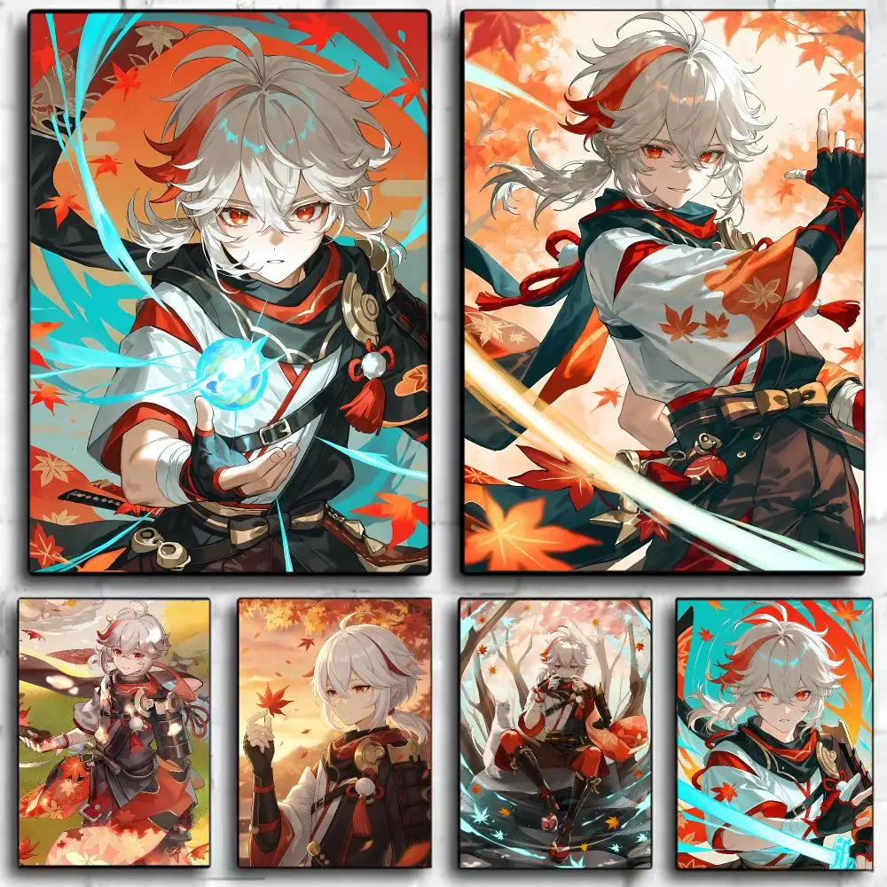 Mystical Game G-Genshin Impact Kaedehara Kazuha Poster Wall Art Print Decorative Mural Home Decor Gift Unframed