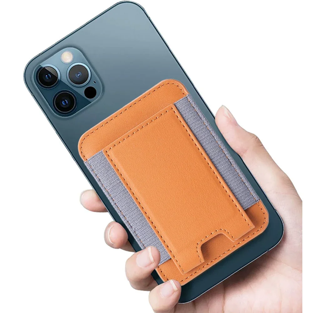 Business Magnet Wallet Card Elastic Leather Pattern Bag For IPhone 17 Air 16 15 14 13 12 Pro Max S25 Ultra with Strong Magnetic