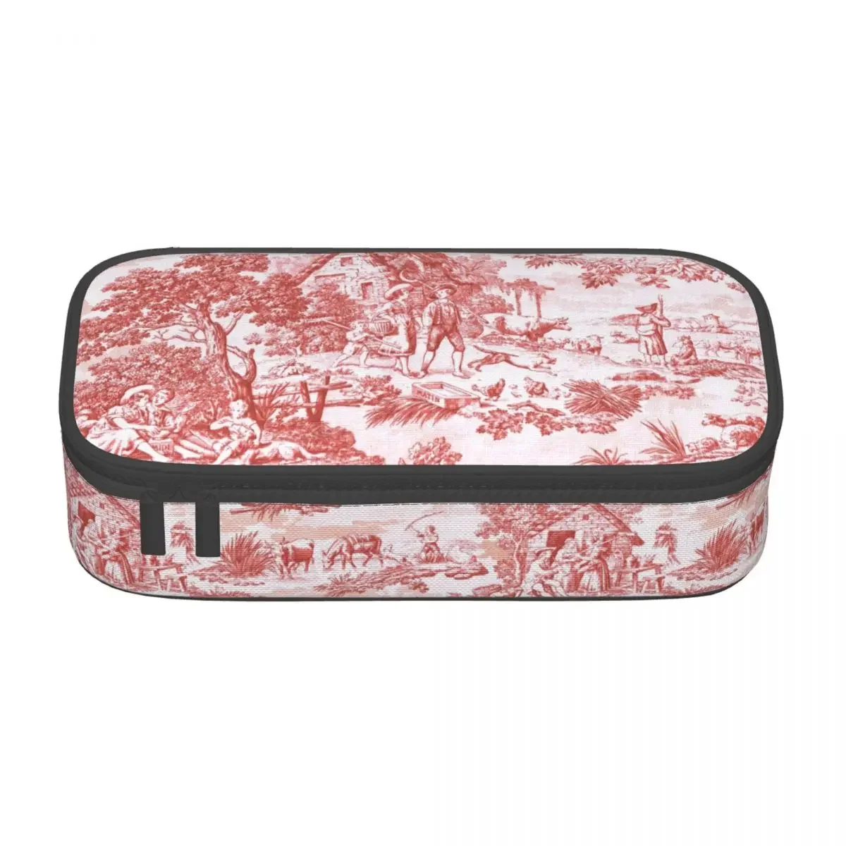 

Винтажный французский узор с мотивом Toile De Jouy на заказ, милый пенал для мальчиков и девочек, большая вместительная сумка-карандаш, школьные аксессуары