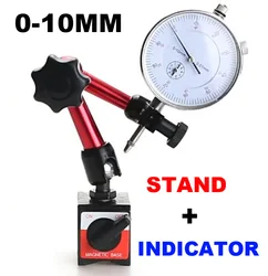 0-10mm 0.01mm Lever indicatordial lever Dial meter ruler Gauge   Test Finder Micrometre tool +Magnetic Base Holder Stand