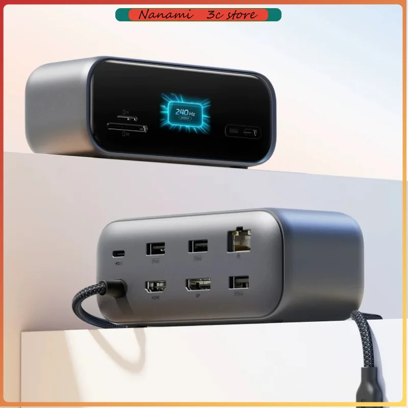 Anker Space Station 10-in-1 Dock 240Hz High Refresh Smart Display,Type-C 100W Fast Charging HDMI Dual 4K Expansion Dock Gifts