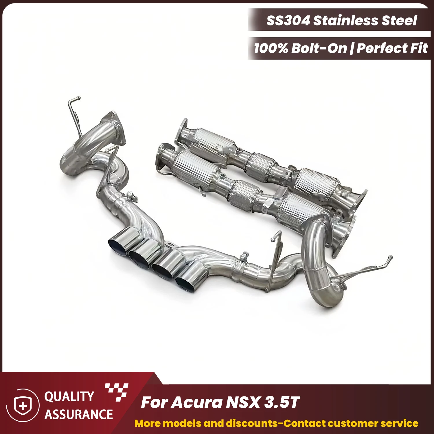 

Sporty Exhaust Sound ECCF Catback Exhaust With Downpipe for Acura NSX 3.5T Performance Upgrade Easy Installation