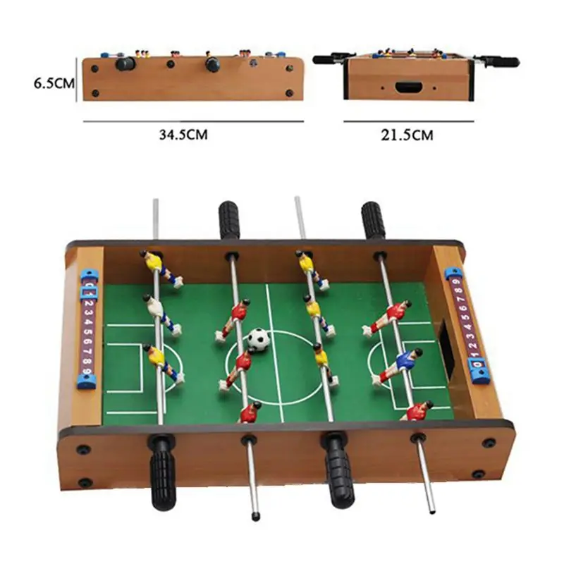 Table de football de table pour enfants A71Z, plateau en bois, jeu de football de table d'intérieur, essentiel pour le camping