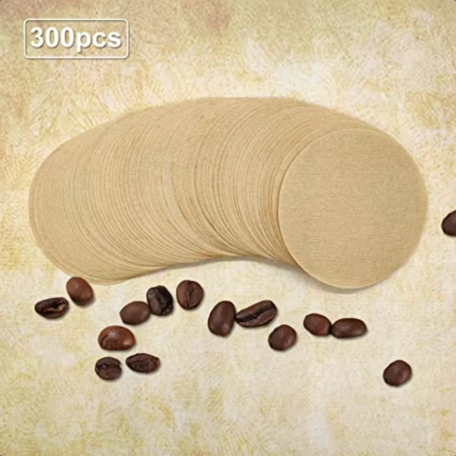 300pcs 2.5 Unbleached Replacement Natural Paper Filters Round Coffee Filter Paper Compatible with Aerobie Aeropr Coffee and Esp - Image 2