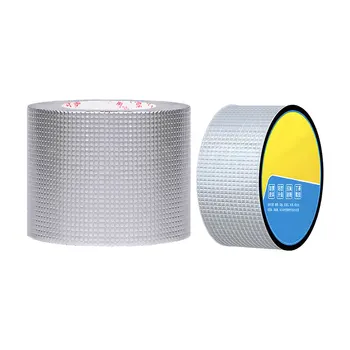 방수 테이프 고온 저항 알루미늄 호일 부틸 테이프, 벽 수영장 지붕 균열 덕트 수리 밀봉 접착제, 5 m 길이