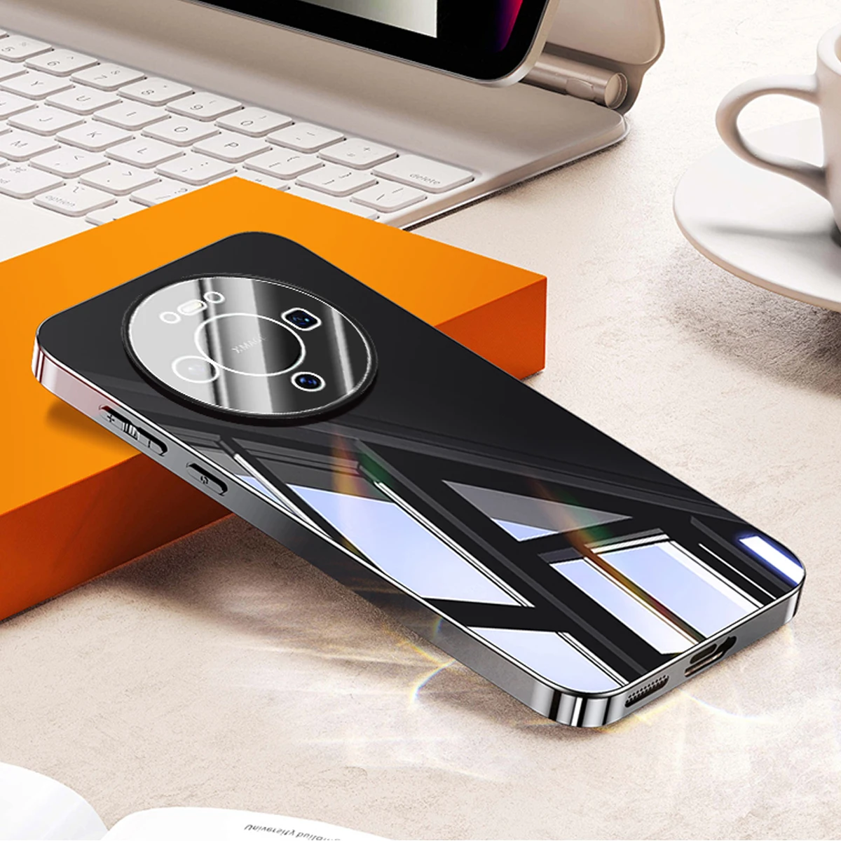 Slim Electroplating Mirror Hard Back Phone Case For Huawei Mate 80 Mate80 Pro Max, Anti-scratch Built-in Camera Protection Cover