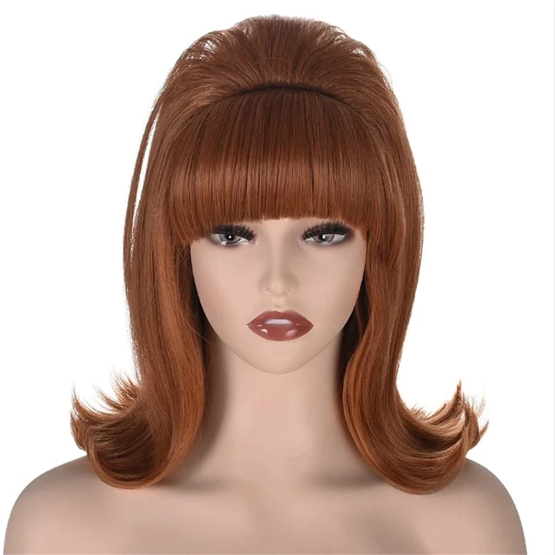 HAIRJOY Kunsthaar Damen Flip Perücken 70er Pinup Perücken 60er Retro Beehive Stil Vintage Look Halloween Kostüm Perücke – Detail 11