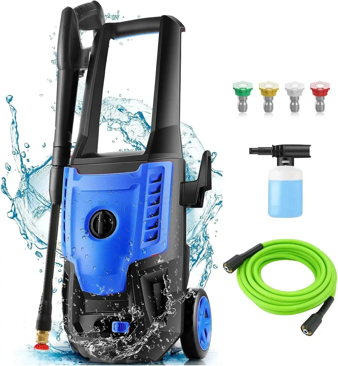 

4200PSI Electric Pressure Washer, 2024 Newest 4.0 GPM High Power Washer Machine, with Adjustable Nozzle and Soap Bottle