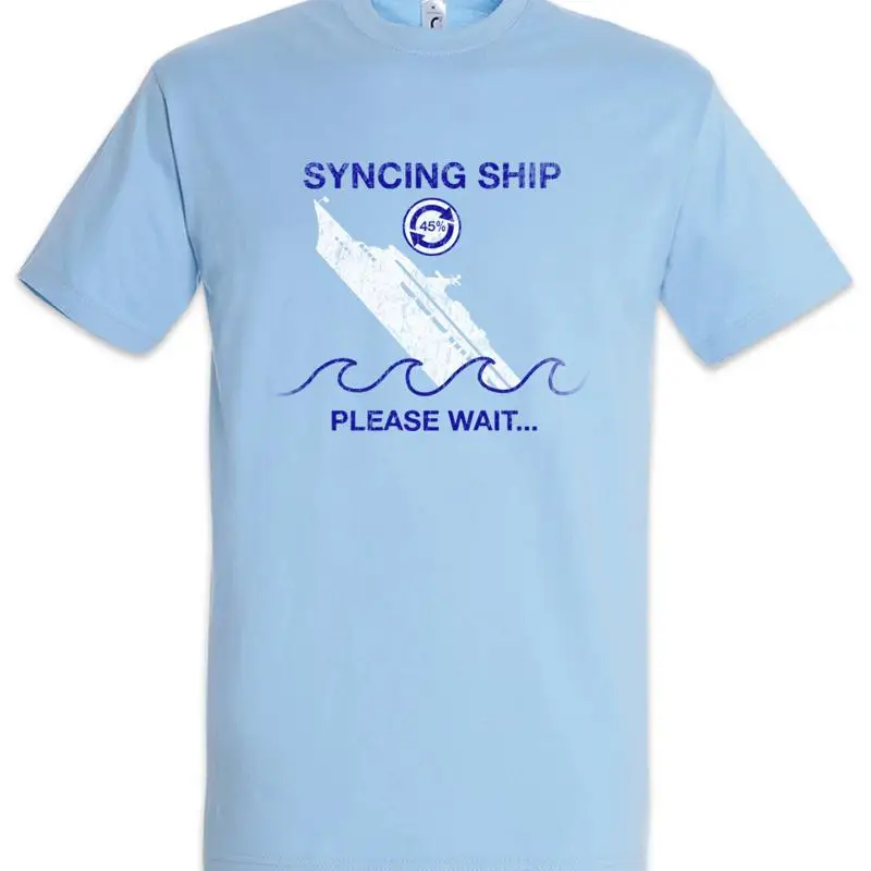 Camiseta Syncing Ship, Ciencia de la Computación, Científico, Divertido, Geek, Nerd, Marinero, Skipper