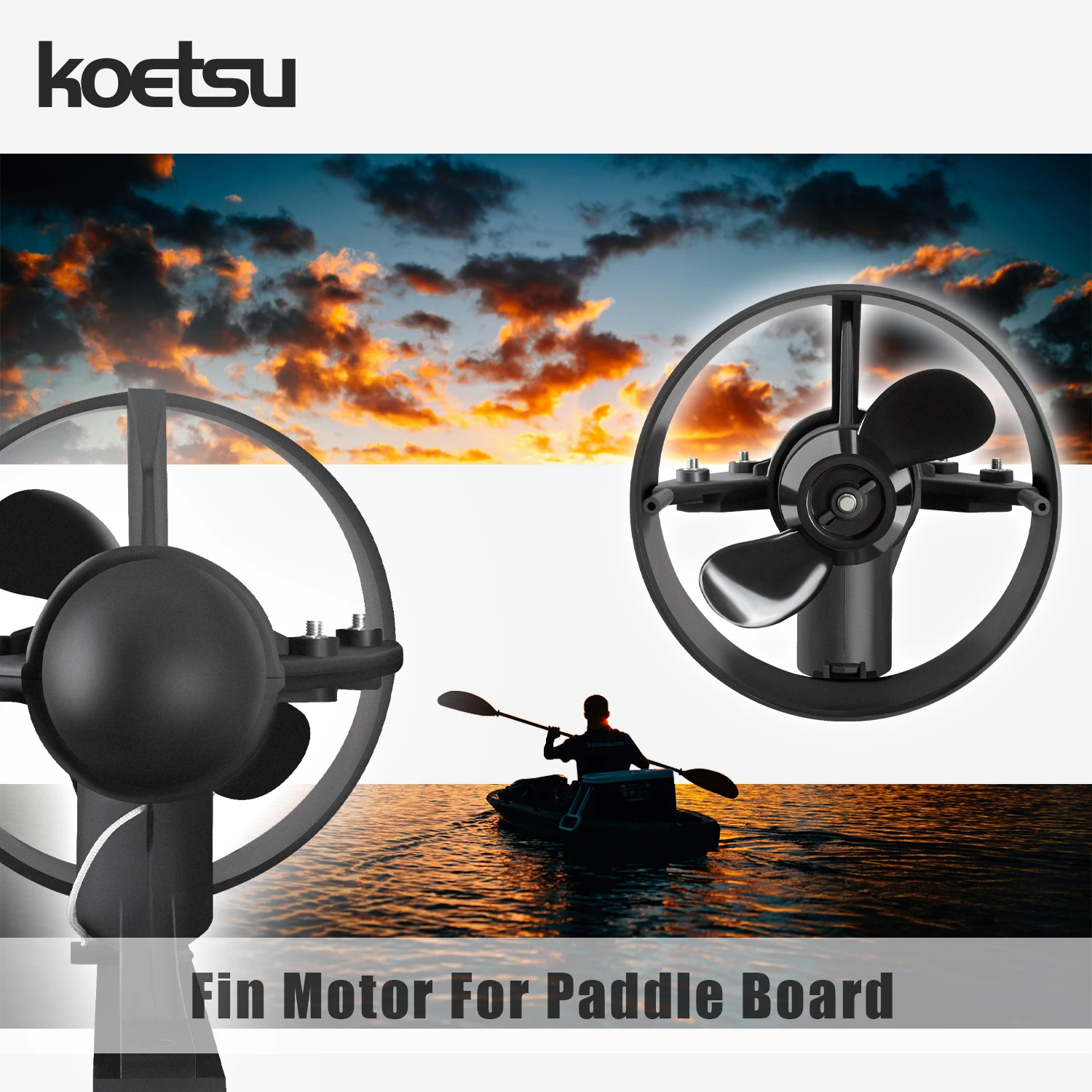 KOETSU paddle board underwater propulsion, underwater motor, compact and light, easy to install, replace hand paddling