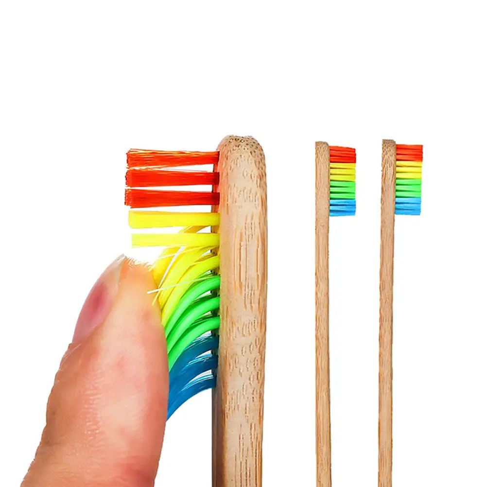 

Набор из 4 бамбуковых зубных щеток для взрослых: экологичные, с нескользящей эргономичной ручкой для полной чистки зубов, для путешествий и дома