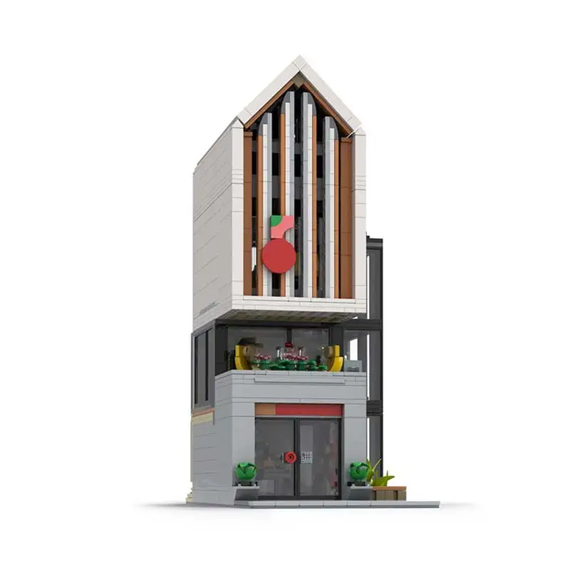 Moderne architectuur financieel centrum MOC bouwstenen huismodel originaliteit bakstenen desktop display voor kinderen speelgoed geschenken