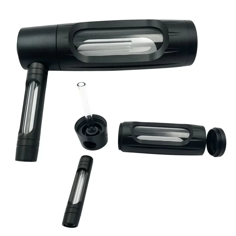 

Dry herb sprayer Grass Smoking Pipe kit Portable Aluminum Alloy Glass Tobacco Pipes shisha full set