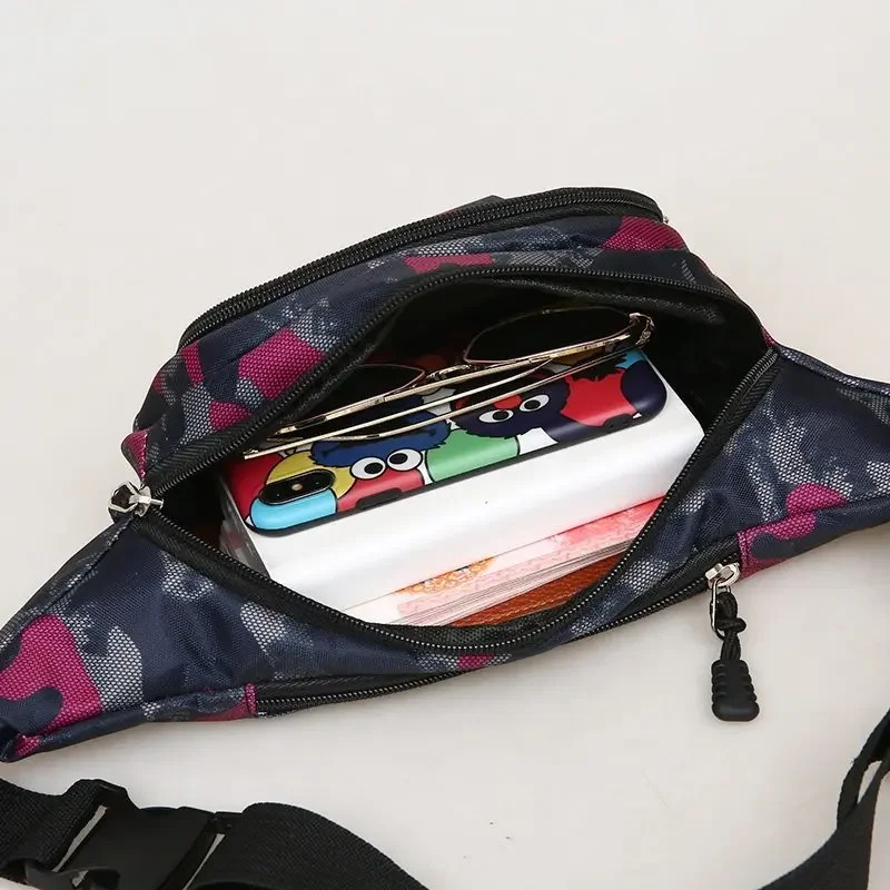 Men Women Casual Fanny Bag Waist Bag Waterproof Money Phone Belt Chest Bag Pouch Camouflage Bum Hip Bag Shoulder Crossbody Bags