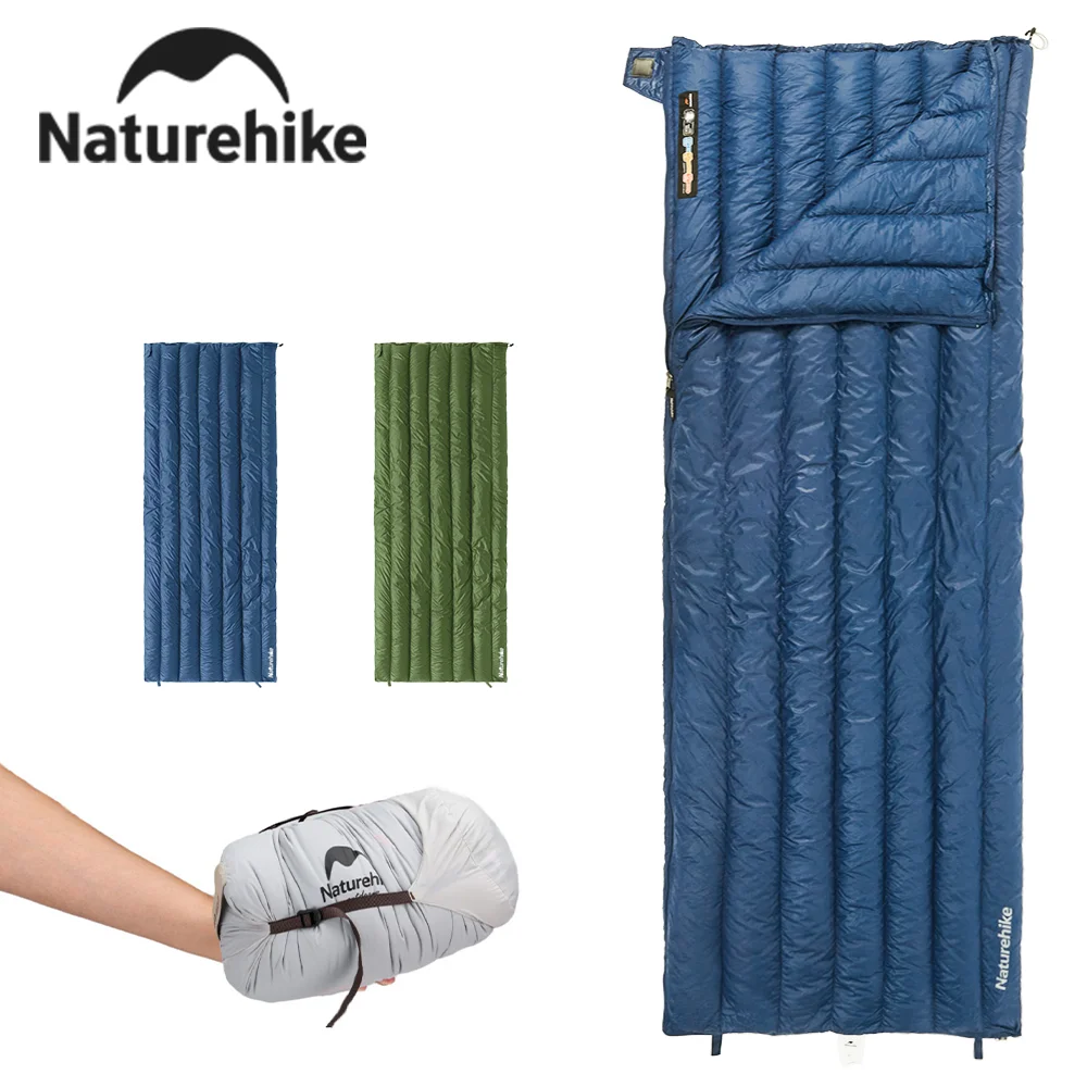 Naturehike CW295 Спальный мешок на утином пуху Сверхлегкий водонепроницаемый четырехсезонный конверт Спальный мешок для кемпинга и рыбалки Naturehike CW295 Спальный мешок на утином пуху Сверхлегкий водонепроницаемый четырехсезонный конверт Спальный мешок для кемпинга и рыбалки