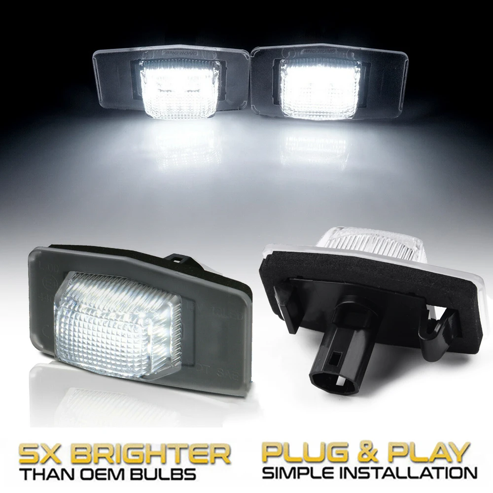 

2Pcs LED Number License Plate Light Lamps For Mazda Miata 323 MX-5 Protege Tribute MPV 2 MX-5 Familia Allegro Car Accessories