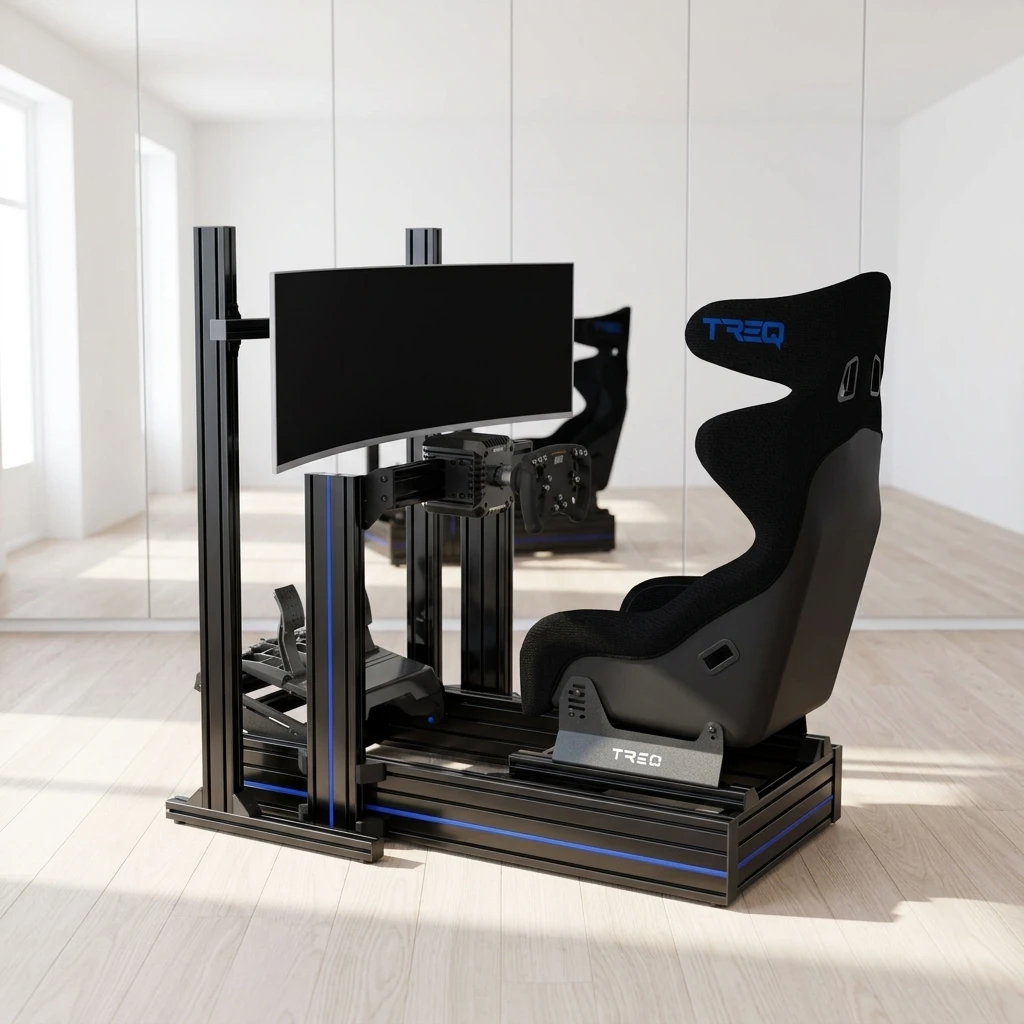 Heavy Duty 40160 Aluminum Profile Black Anodized Sim Racing Rig  Assembly Aluminum Extrusion Profile Racing Simulator Stand