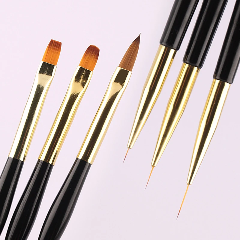 1 Pc Nail Art Brush Double Head Liner Nail Art Brush Manicuring UV Gel Extension Drawing Line Painting Pen Manicure Tools