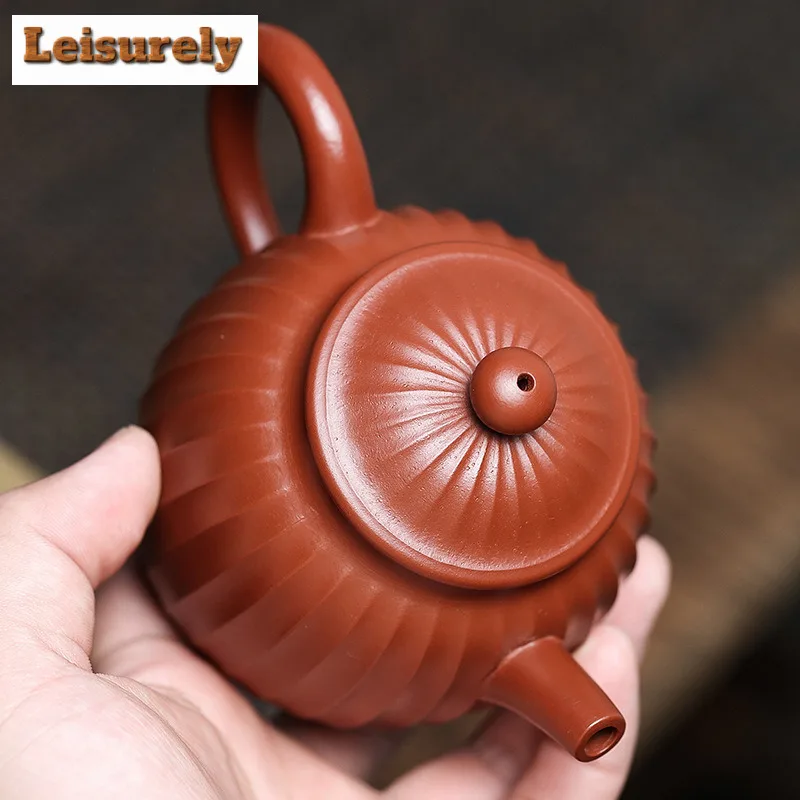 270ml Elegant Yixing Purple Clay Teapots Handmade Pot Raw Ore Dahongpao Mud Kettle With Strainer Zisha Teaset Cha Craft Supplies