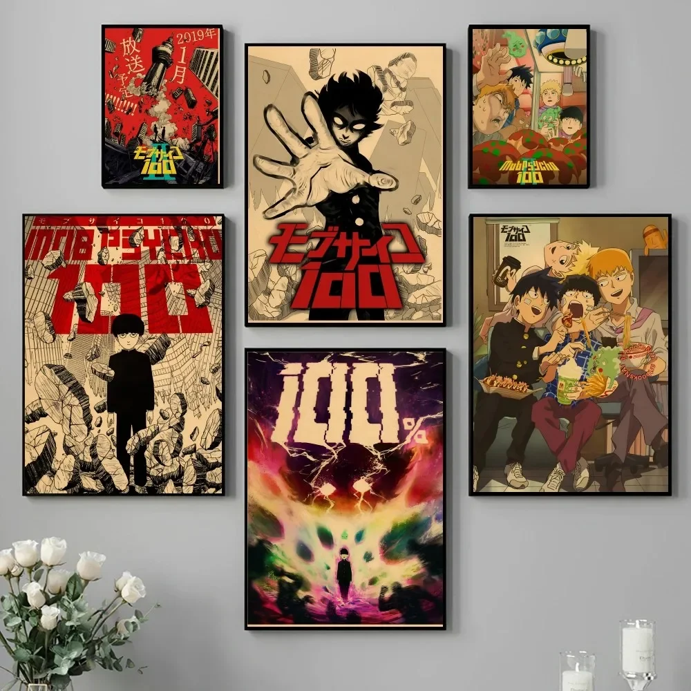 Mob Psycho 100 Obraz Shigeo Kageyama Poster Paper Print Home Living Room Bedroom Entrance Bar Cafe Art Painting Decoration