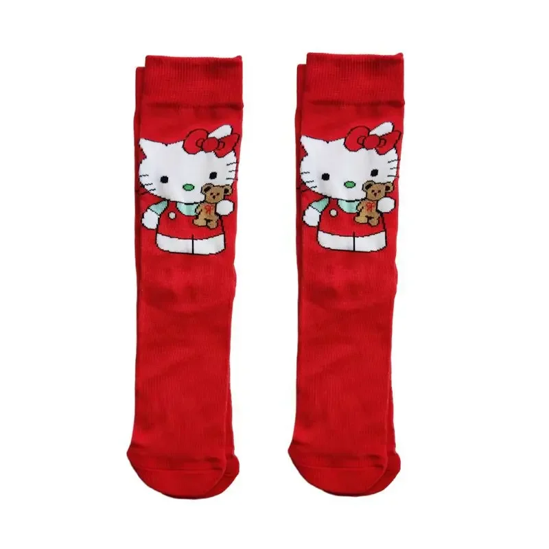 Hello Kitty جوارب كرتونية للنساء ، جوارب أنبوبية ، قطن ، كوسبلاي ، بالغ ، كاواي ، موضة الموضة ، نمط 33