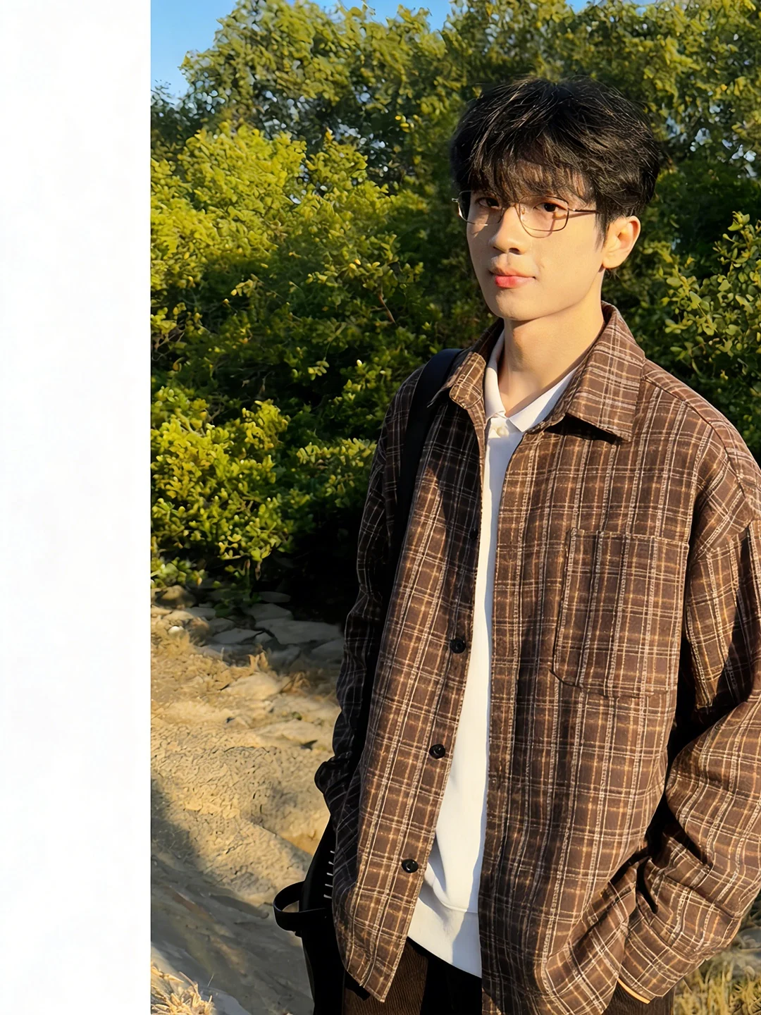 

Cleanfit Men's Plaid irt Coffee Color Long Sve American Retro Sle Spotted Pattern Loose Fit Four Seasons Casual Top