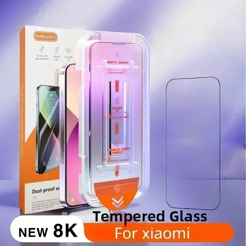 New 8K Tempered Glass For Xiaomi POCO F4/X4 GT/X5 Pro Dust free Installation Screen Protector