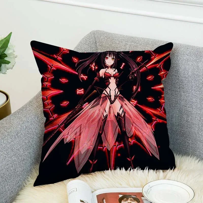 T-Tokisaki Kurumi Pillow Covers Decorative Cushions Cover for Sofa Pillowcases 40x40 Pillowcase Fall Decor Pilow Cases