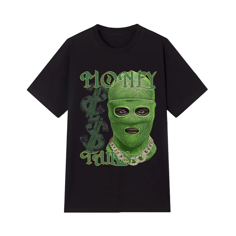 Frühlings-Herbst-Streetwear-T-Shirt, übergroßes Unisex-Baumwoll-T-Shirt mit trendigem Aufdruck, weich und atmungsaktiv, Größen M bis 4XL (1 Stück)