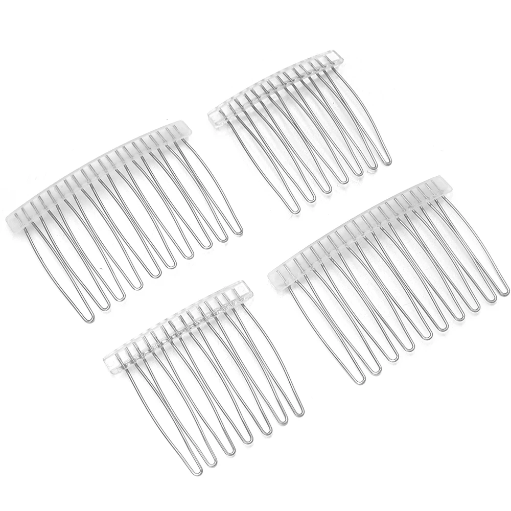 5pcs/lot 7/10Teeth Hair Comb Stainless Steel Comb Clip Hairpins For Women Girls DIY Wedding Bridal Hair Combs Hair Accessories